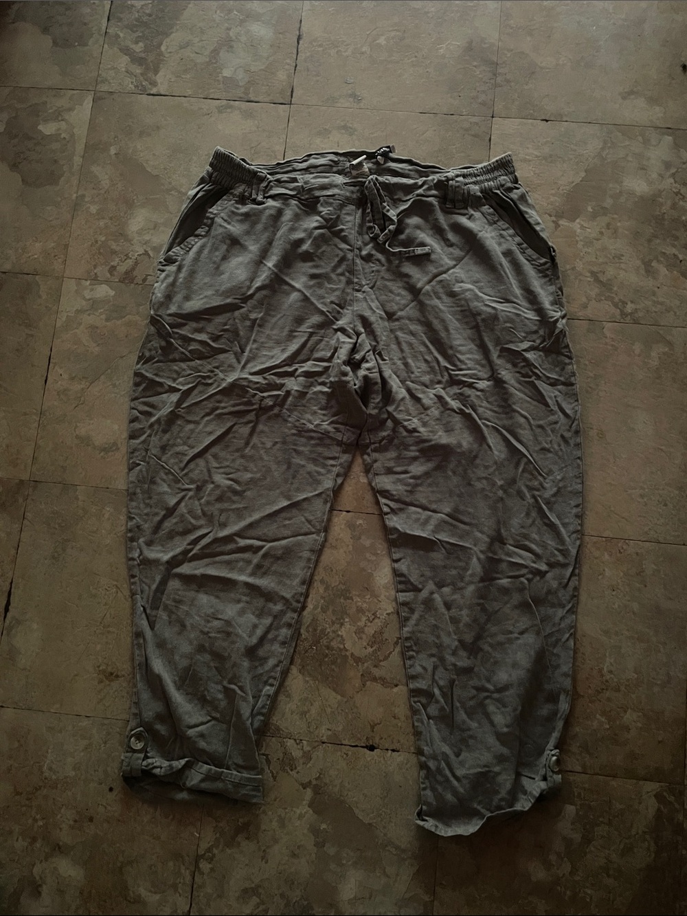 Sincerely Jules Relaxed Drawstring Trousers - Gray